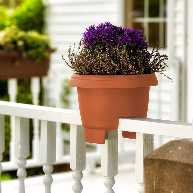 Jardinière ronde en plastique Classic Classic, Terra Cotta, H 9 po x l 12 po x P 12 po