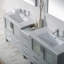 Ensemble de meuble-lavabo double 85 po avec miroir Mance-24551144
