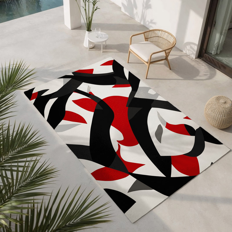 Tapis intérieur et extérieur Sinister Pulse, Rectangle 1 pi 6 po x 2 pi 6 po
