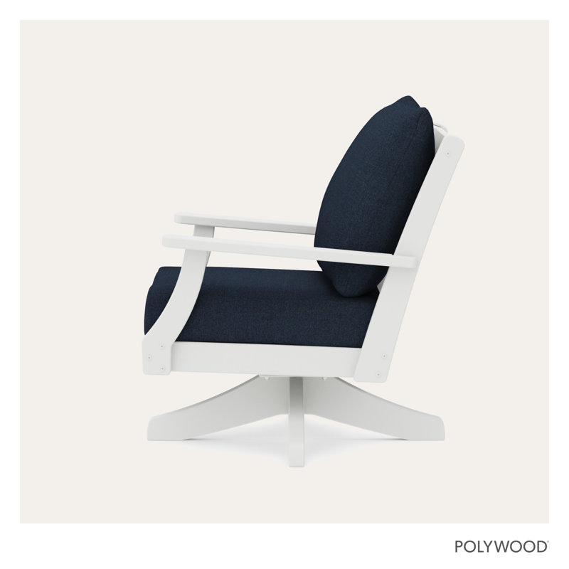 Fauteuil pivotant Braxton, Noir, Blanc