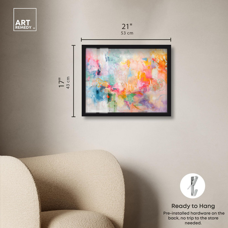 «Im Coming Up I Shadowbox Print Bright Decor» par Art Remedy, H 17 po x l 21 po, Noir