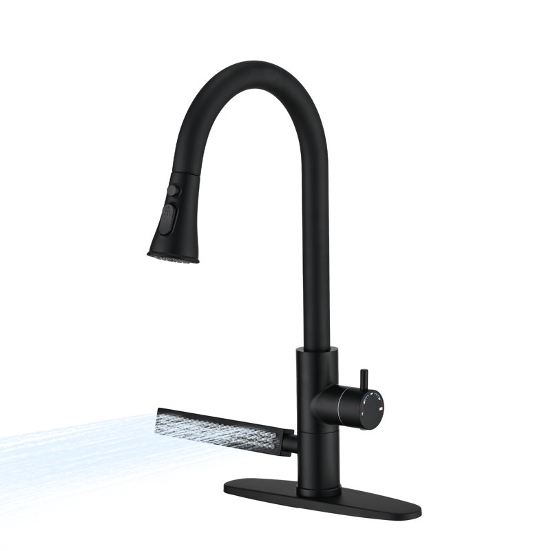 Robinet de cuisine rétractable BENSON, Noir