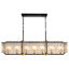 Lustre rectangulaire en verre 7 lumières pour îlot de cuisine à intensité variable-2008972025-1980528483