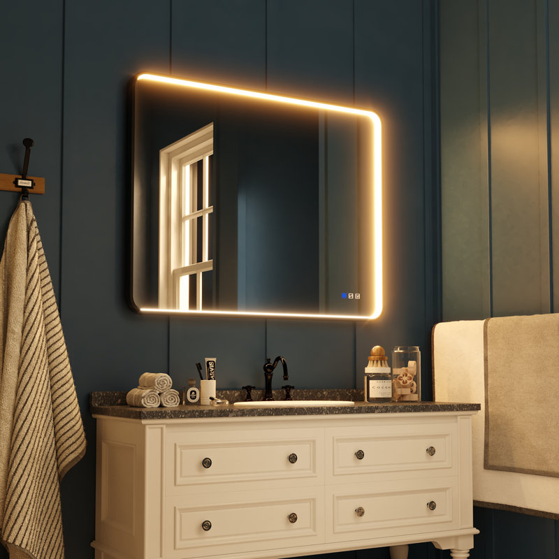 Miroir de salle de bain mural, 32 po x 40 po, Rectangle