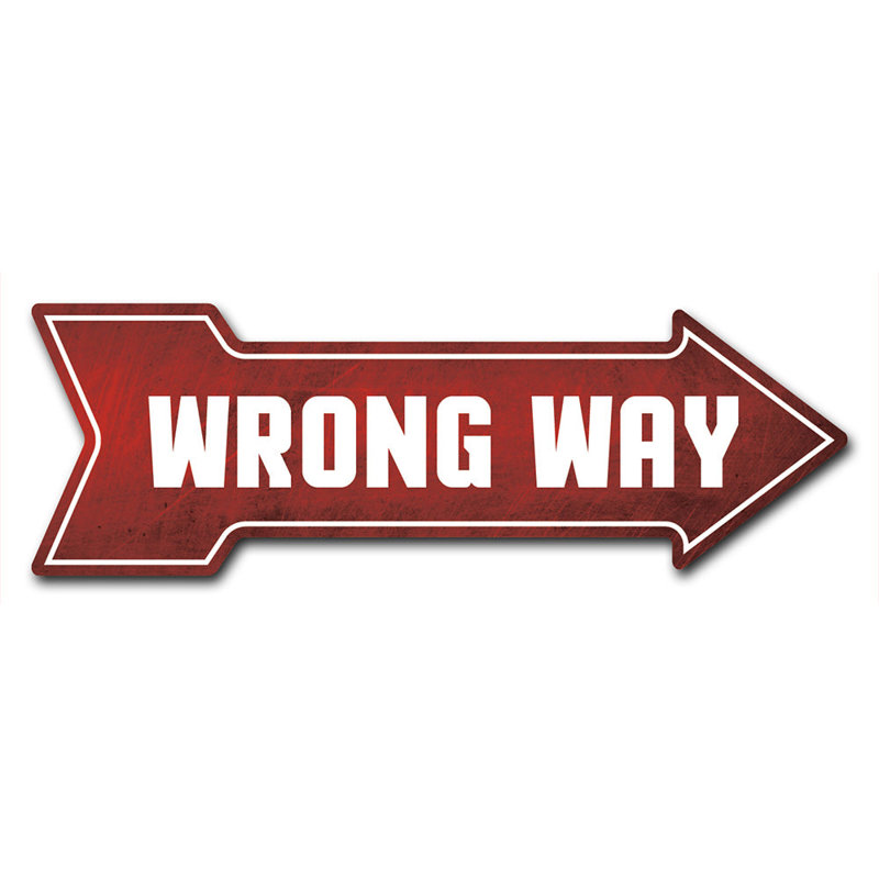 Signe de flèche Wrong Way
