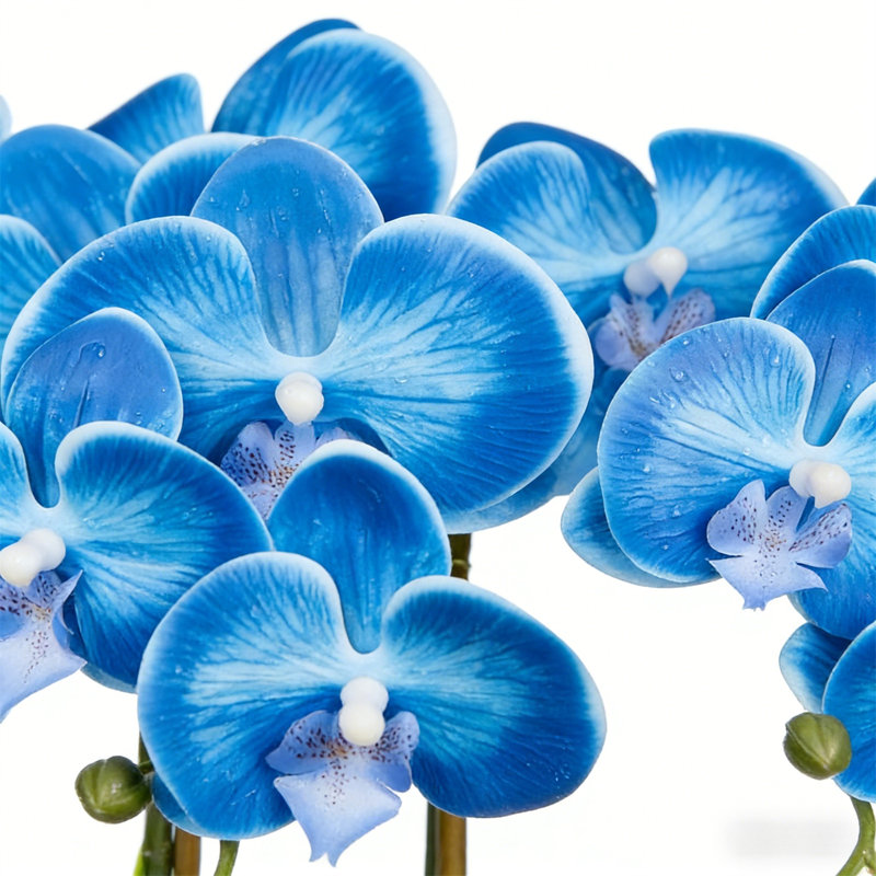 Arrangement floral artificiel, Bleu