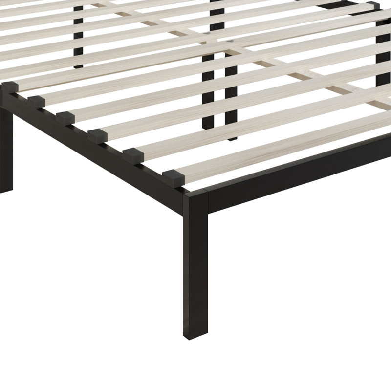 Candius Upholstered Panel Bed, Full/Double, Charcoal Gray