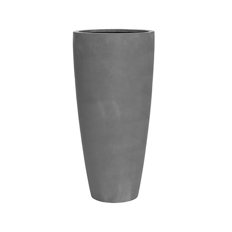 Pot à fleurs Sloatsburg Fiberstone, Gris, H 32 po x l 15 po x P 15 po