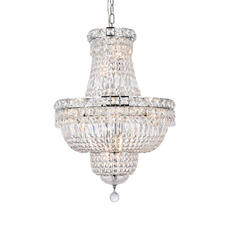 Stinnett 12 - Light Empire Chandelier, Chrome, Royal Cut