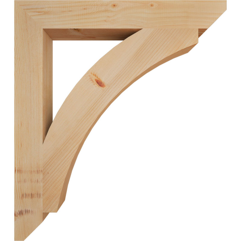 Wood Bracket/Corbel, Douglas Fir, 34"H x 3.5"W x 30"D