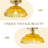 1-Light Brass Flush Mount Ceiling Light, Dimmable, E26 Base, Glass Shade, ETL Certified