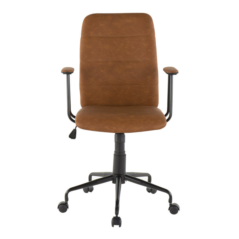 Chaise de bureau contemporaine en similicuir