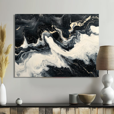 Art moderne sur toile en marbre