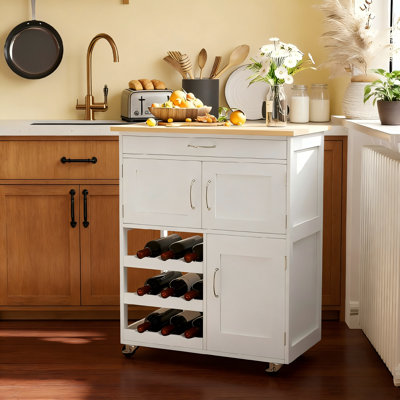 Kitchen Island With Wine Rack