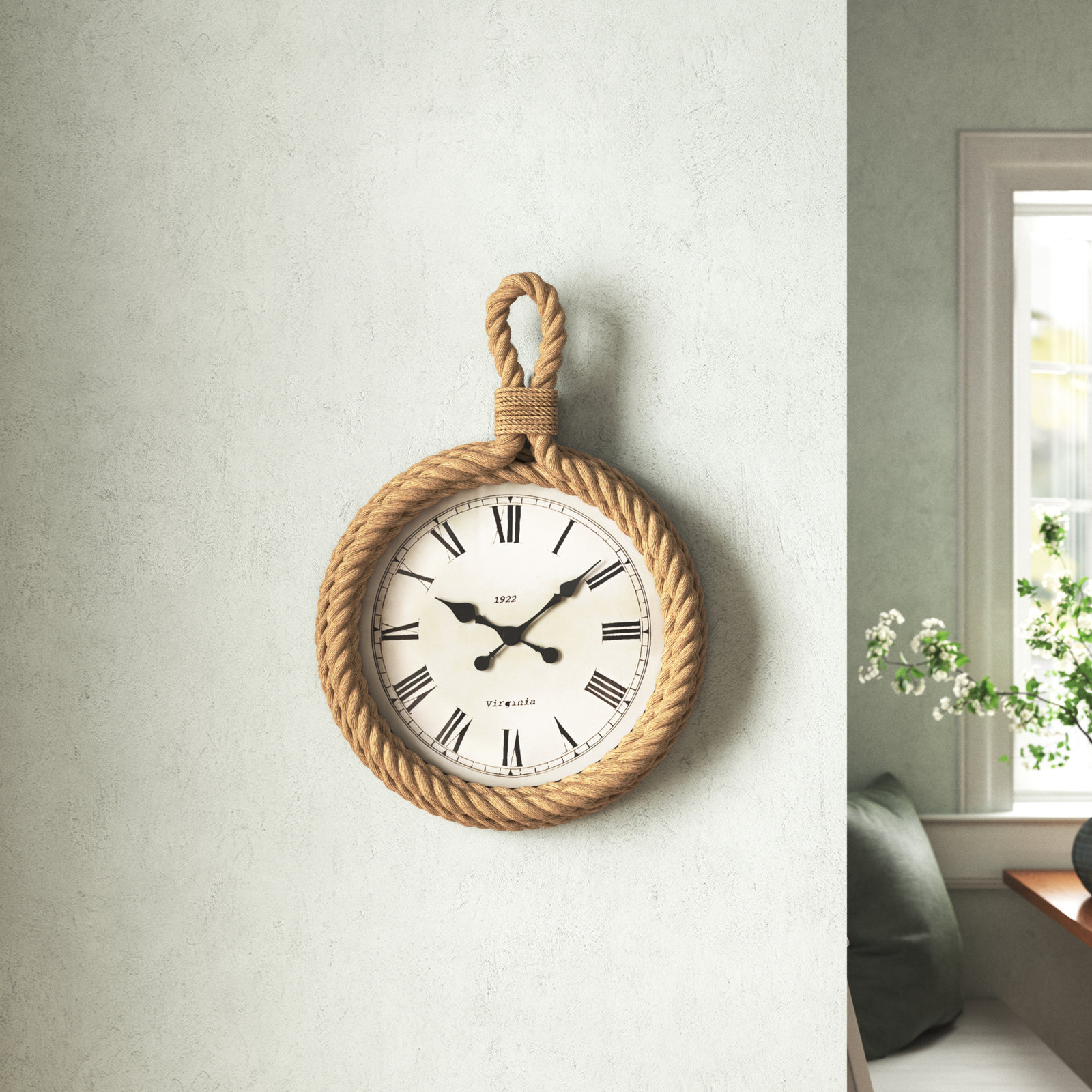 Piara Jute Wall Clock, Medium