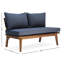 Extérieur moderne avec rembourrage gris et coussin de siège en tissu Mid-Century