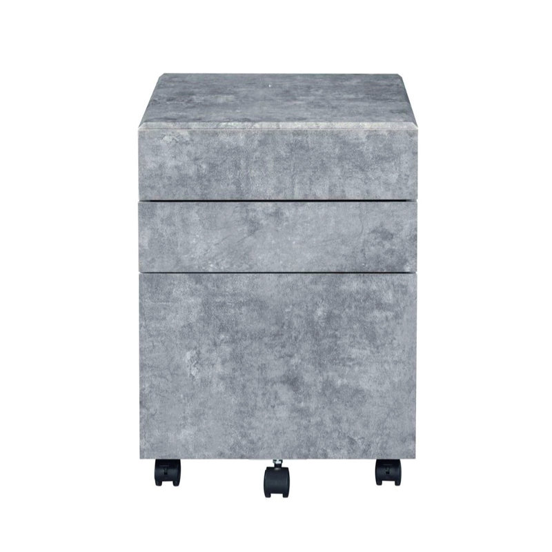 Classeur en bois à 3 tiroirs avec roulettes 1pc
