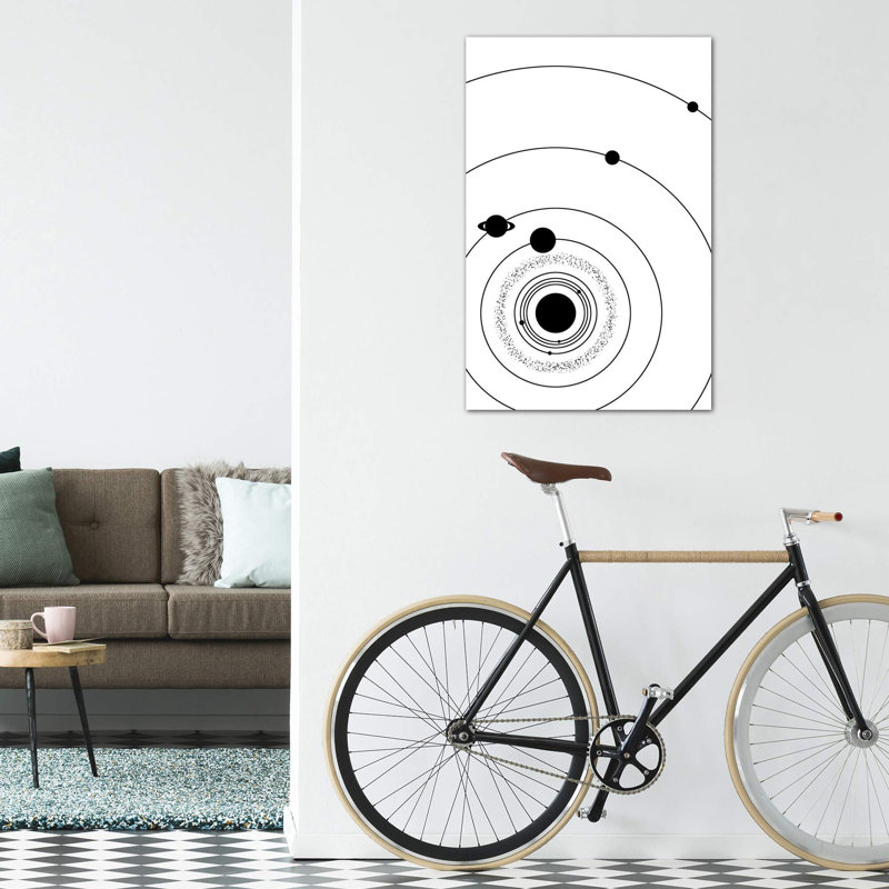 Minimalist Solar System II - Print, Wrapped Canvas, No Mat, 40'' H x 26'' W x 1.5'' D