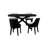 Armlin 4 - Person Four Leg Dining Set-2075185093