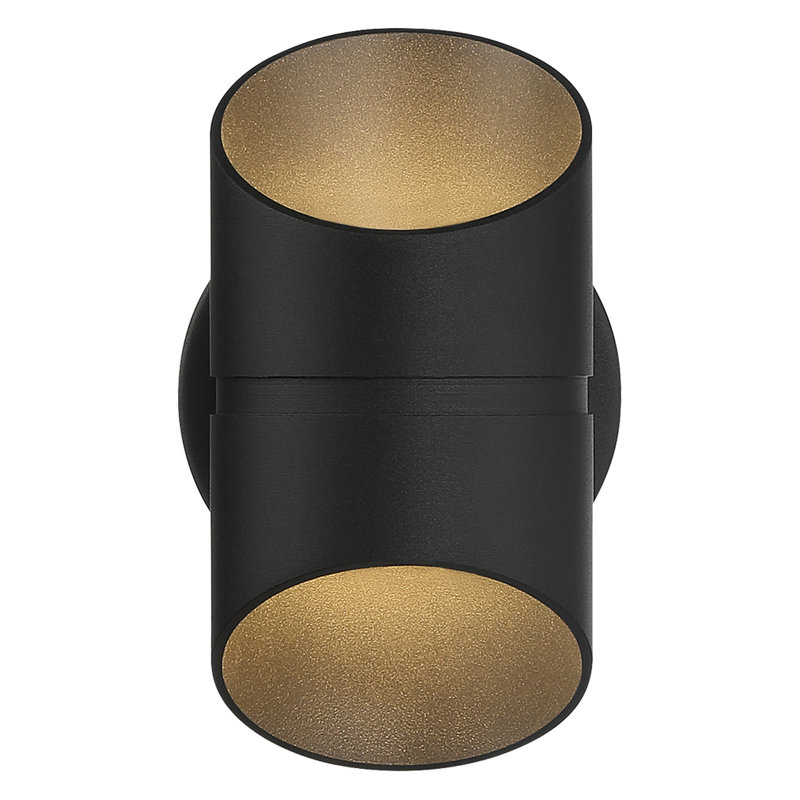 Jarris Steel Wall Light, Black, 8" H x 4.75" W x 4.75" D