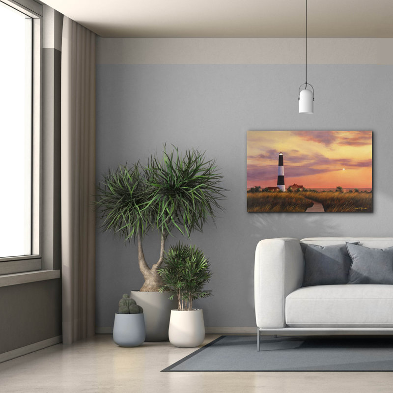 «Break Island Lighthouse» par Diane Romanello, Breakwater Bay, art mural sur toile, H 26 po x l 40 po x P 1,5 po