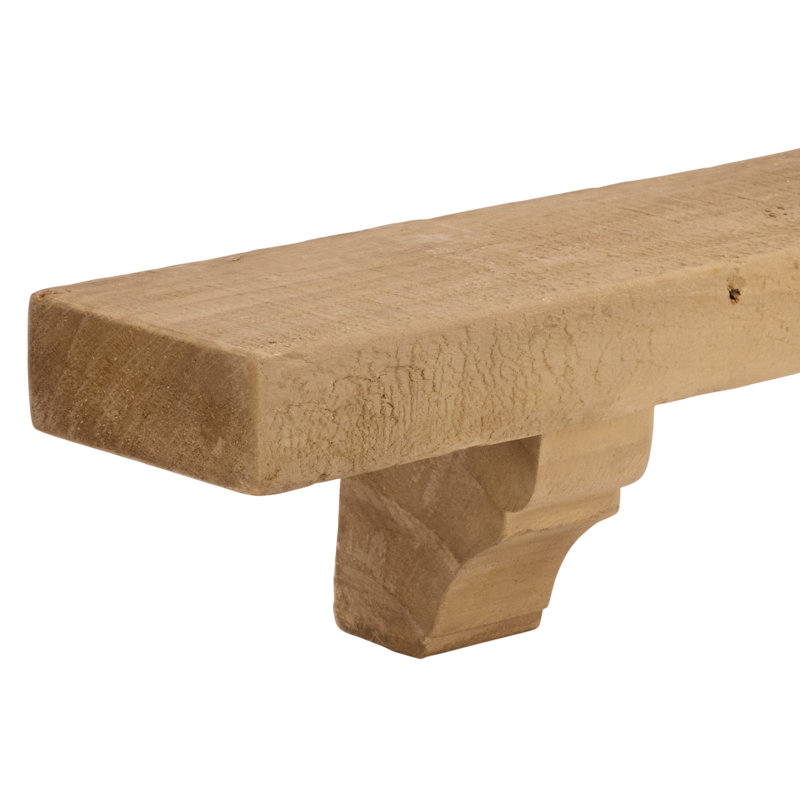 Keros Pine Mantel Shelf, Natural, 48" Width