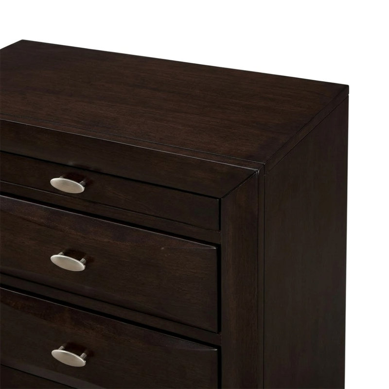 Mackenzie Black 3 Drawers 25.5In. W Nightstand, Black