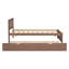 Structure de lit plateforme simple en bois de conception moderne avec lit gigogne, peu encombrante et durable pour divers styles de pièces.