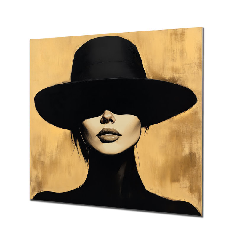 Muse II - Illustration de mode murale, imprimée sur métal, H 24 po x l 24 po