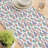 Rectangular Floral Cotton Twill Table Runner