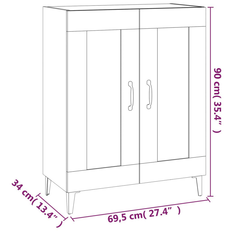 Chasen 69.5cm Sideboard, Concrete Grey