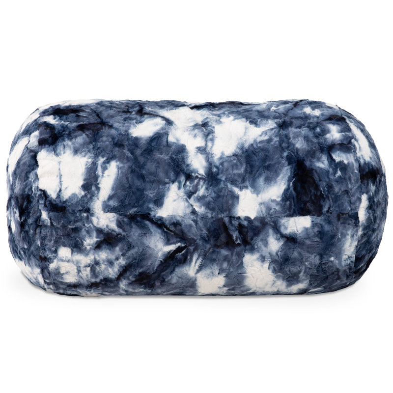 Fauteuil à billes Sofa Saxx, 4 pieds - Fourrure de luxe, Fausse fourrure bleue / blanche