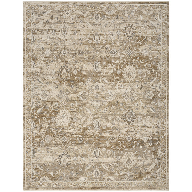 Hemington Beige Vintage Indoor Rug, Rectangle 5'3" x 7'6"