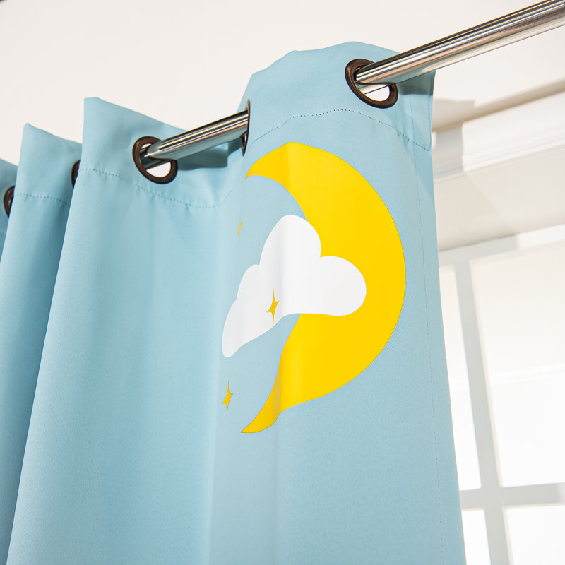 Milhouse Room Darkening Curtain Panel Pair, Turquoise