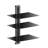3 Tiers Wall Mounted AV Media Stand Adjustable Floating Projector Shelf, Design 3-Tier AV Media Stand Corner Shelf for Record Player Stereo Cabinet Audio Rack Tower with Height Adjustable Shelves, Living Room Storage, Corner Entertainment Centre, Black