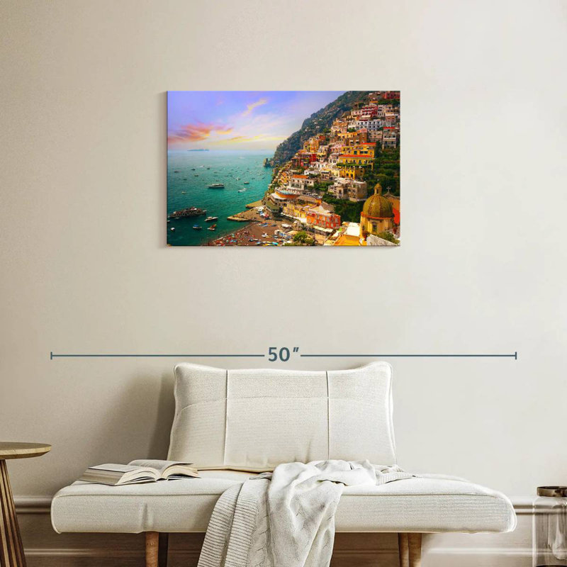 Gillard, village animé de Positano, H 20 po x l 30 po