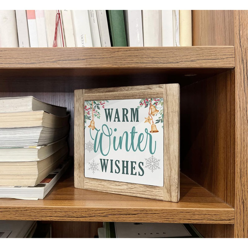 Panneau de Noël en bois - bois naturel - plateau de table / décor des Fêtes / message romantique
