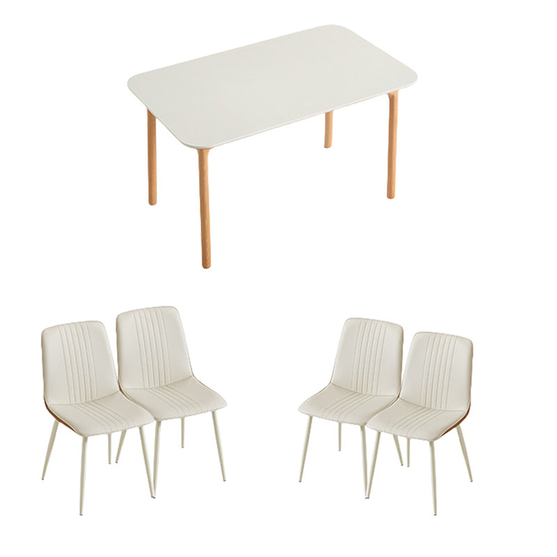 Simple rock plate dining table sets, 5