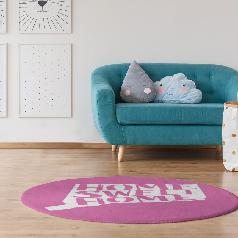 Chenille Indoor Rug, Round 5'