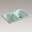 Hartland 33" L x 22" W x 9-5/8" Double Basin Drop-In Kitchen Sink-6918000-19195533