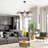 Joyee 8-Light Dimmable Large Wagon Wheel Chandelier