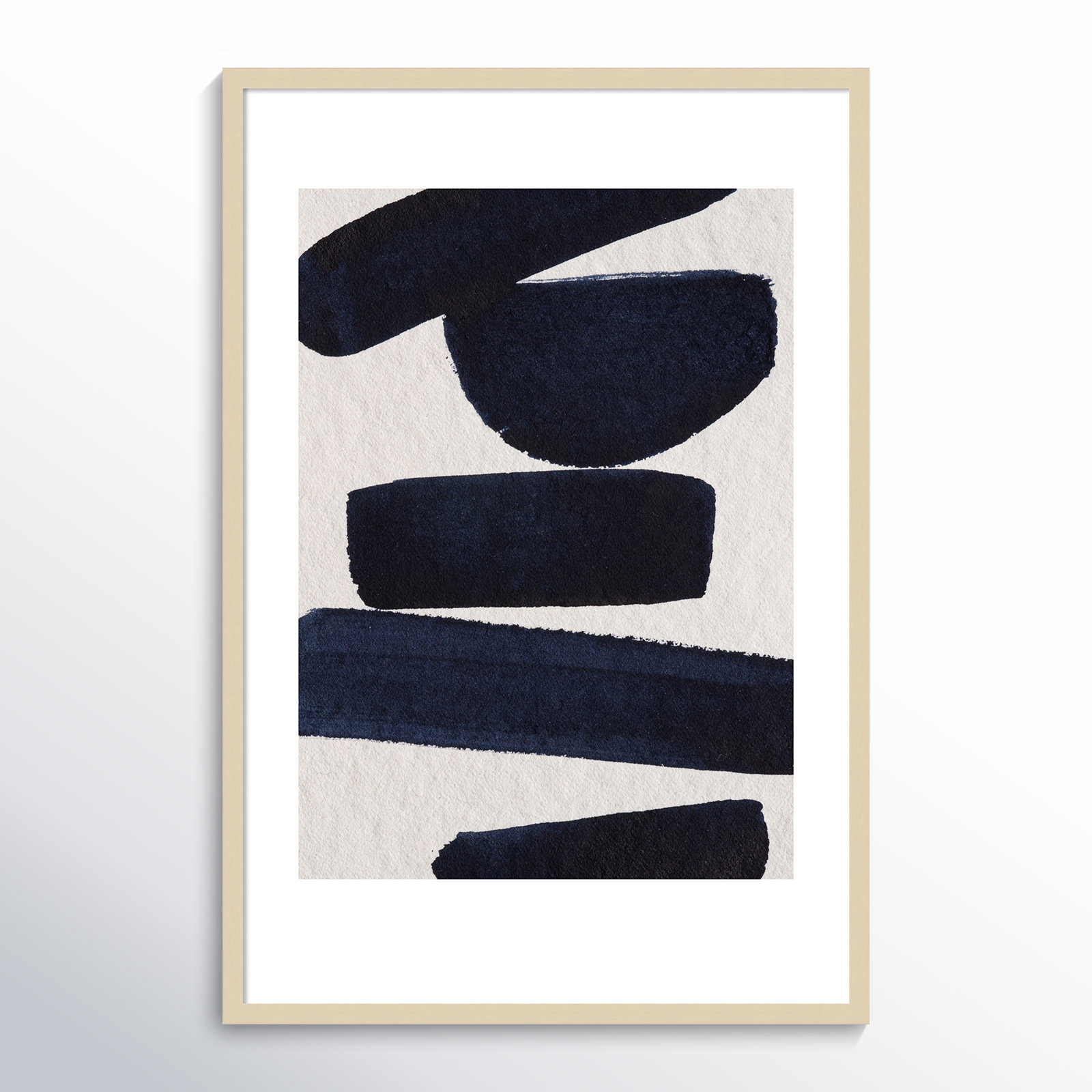 Japandi 5 by Simon West, Black, 21.15" H x 14.4" W x 0.88" D