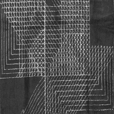Tapis oriental gris tissé à la machine Caelahn