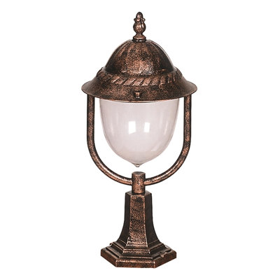 Outdoor Wall Lamp, Traditional Industrial Style, Brown ABS Body, 23.6 x 11.8 inches | Polycarbonate Cap, E27 Max 40W Socket, IP65 Waterproof | Perfect for Nostalgic Patios, Porches & Gardens