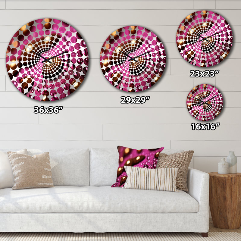 Horloge murale Zacharius - Rose, Très grand