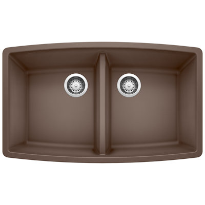 Performa SILGRANIT 33" 50/50 Double Bowl Undermount Kitchen Sink