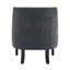 Chaise moderne moderne, revêtement en chenille noire, bouton, bois massif pour chaise avec détails, bois, décoration de salon-1239006546