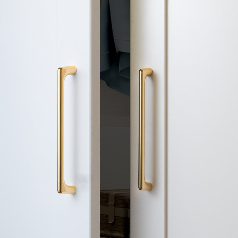 Ensemble de poignées de barre, Or poli, 7.56"