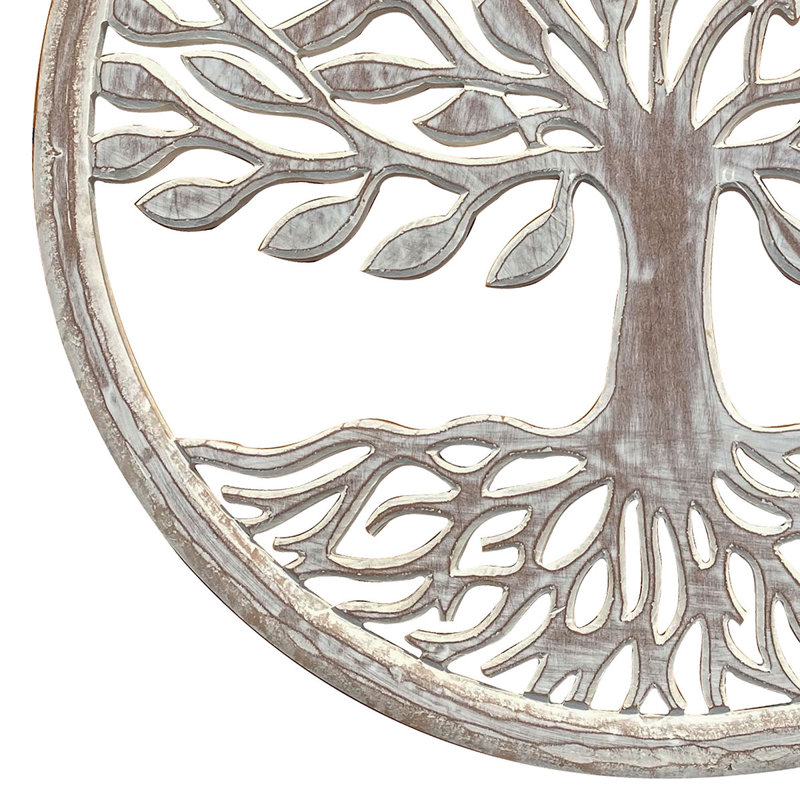 Traditional Landscape & Nature Wall Decor on Solid Wood, Beige, 90cm H x 90cm W x 2cm D