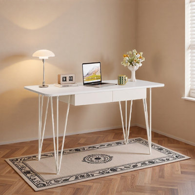 French-style Durable Rock Slab Computer Desk